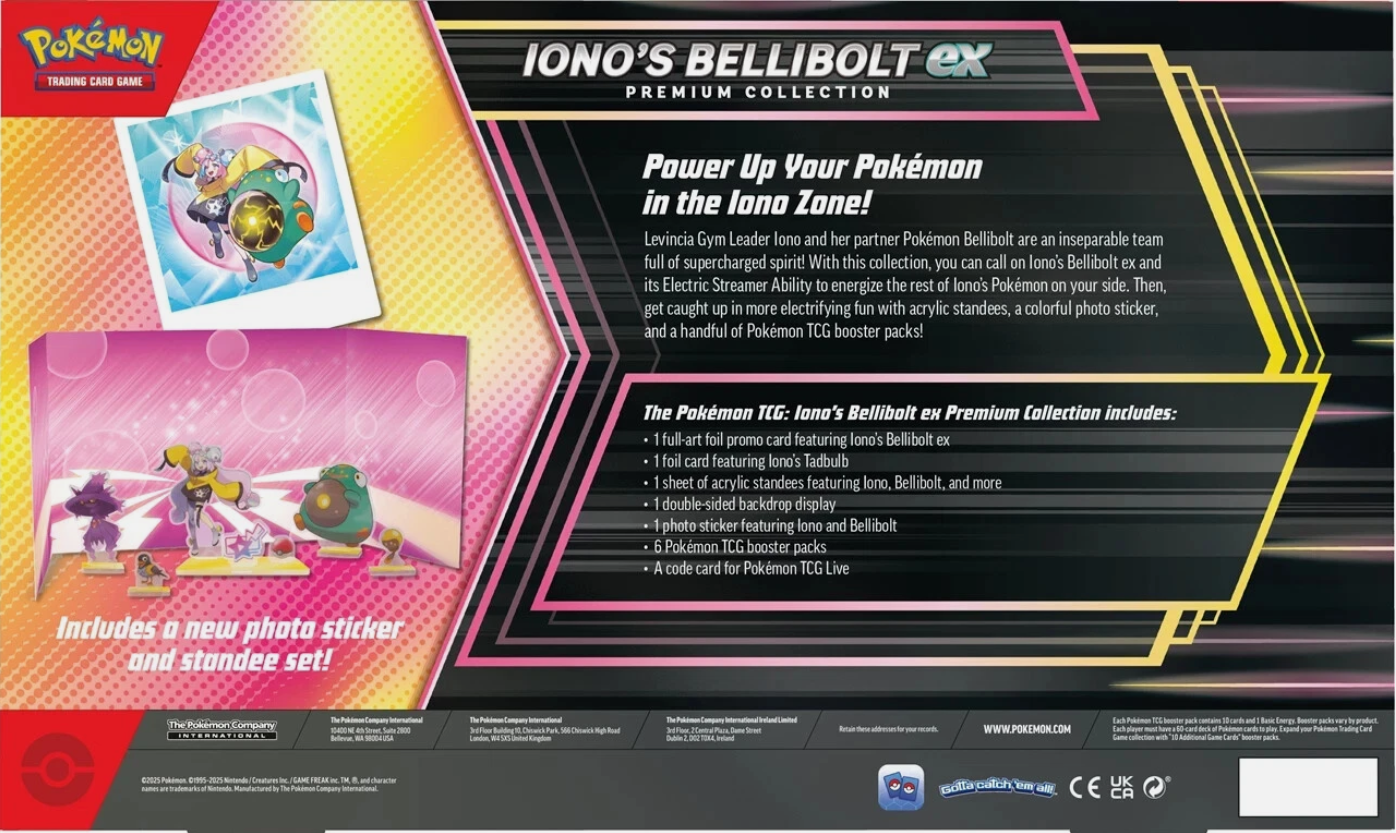 Pokémon TCG: Iono’s Bellibolt ex Premium Collection - English New & Sealed