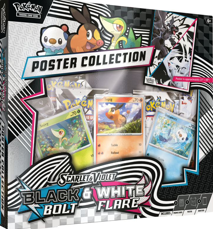 Pokémon TCG: Scarlet & Violet Black Bolt & White Flare Unova Poster Collection