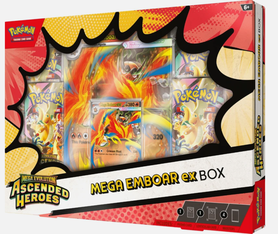Pokémon TCG: Mega Evolution Ascended Heroes - Mega Emboar EX Collection Box