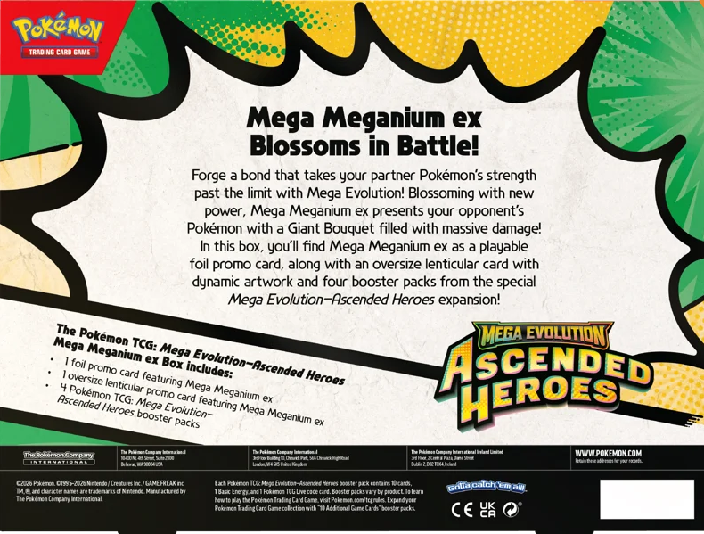 Pokémon TCG: Mega Evolution Ascended Heroes - Mega Meganium EX Collection Box